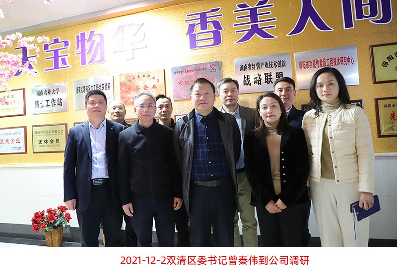 雙清區委書記曾秦偉到公司調研